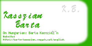 kasszian barta business card